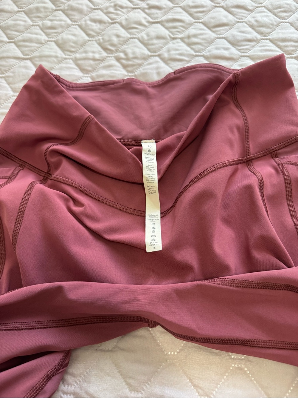 Lululemon 23” Raspberry Color Leggings - Picture 3 of 3